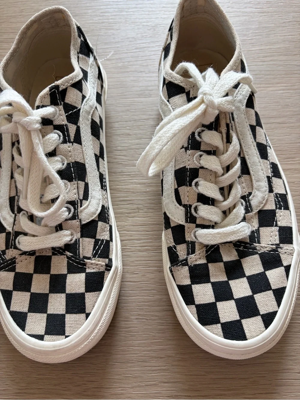 Vans Old Skool Tape Eco Theory Checkerboard Sneakers Womens Size 6.5